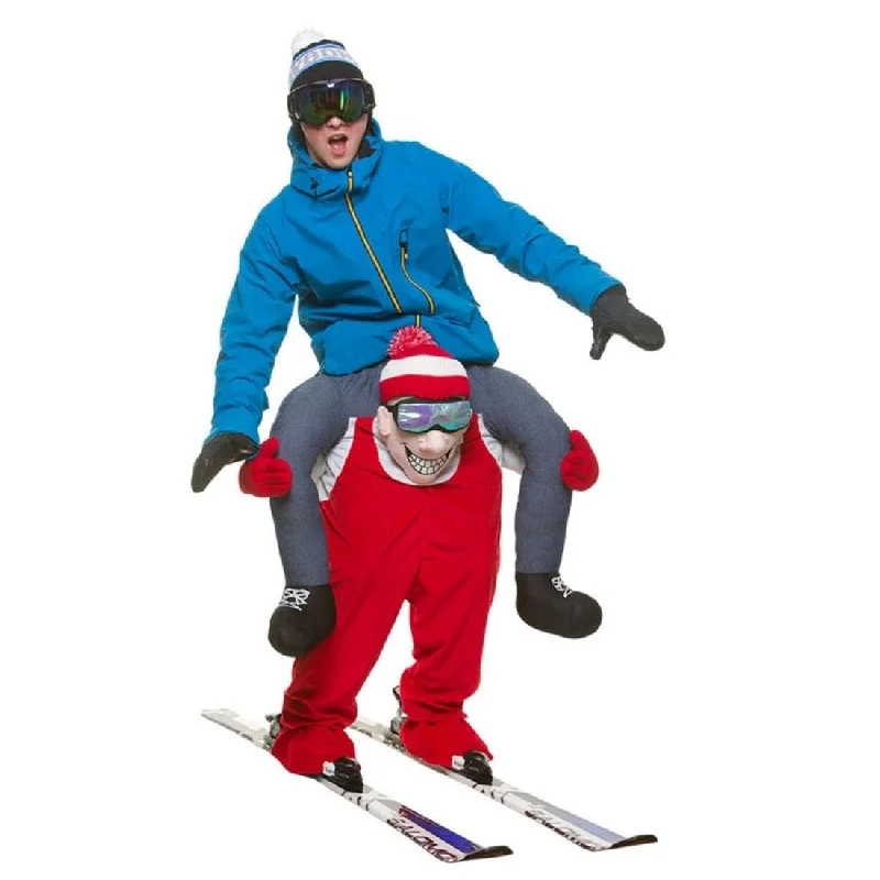Adults Carry Me Skier Costume Halloween Fancy Dress