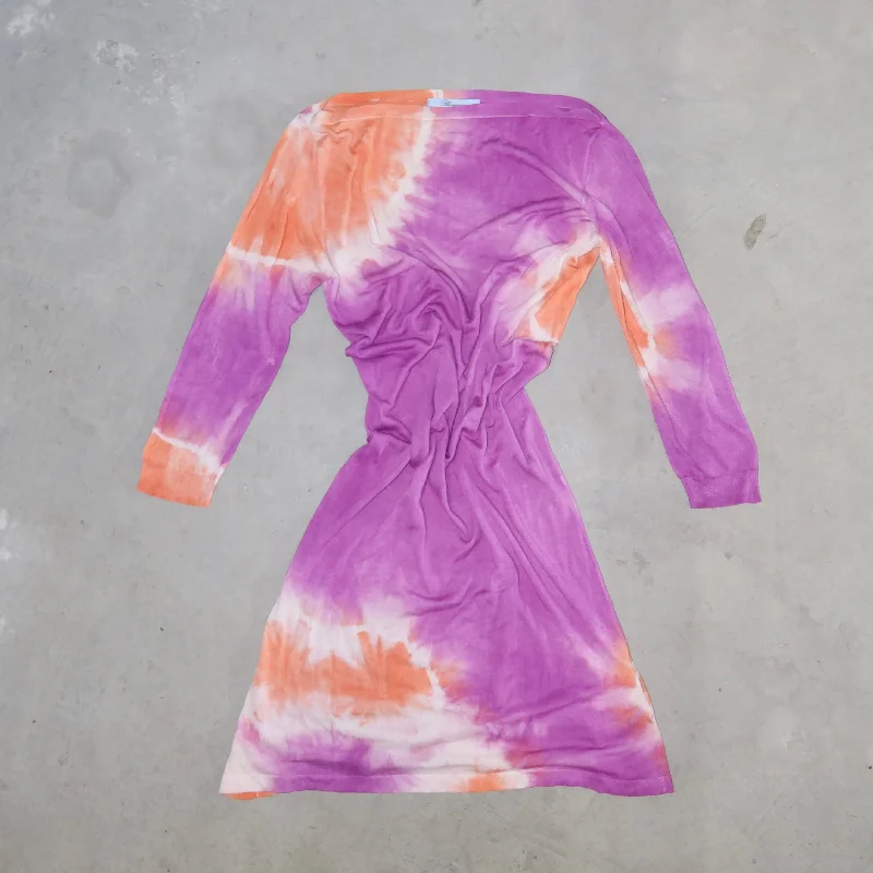 Blumarine SS2010 Purple Silk Tie Dye Dress