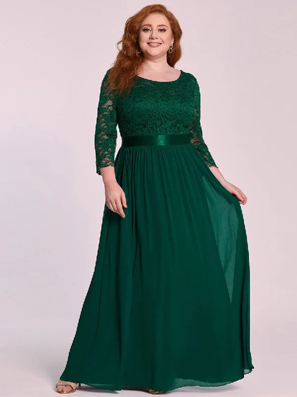 3/4 Sleeve Formal Dress
