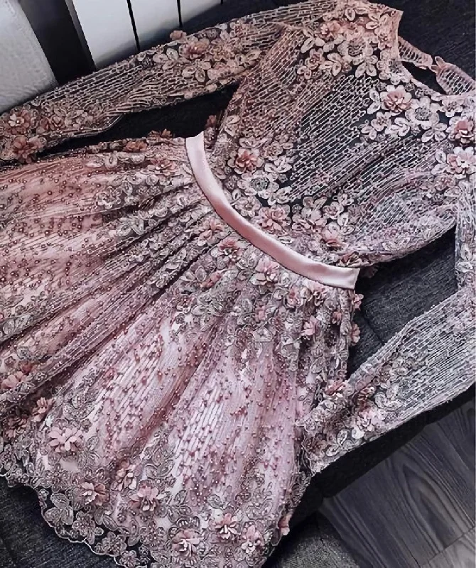 Cute Homecoming Dress, Pretty Graduation Dress, Pink Homecoming Dresses