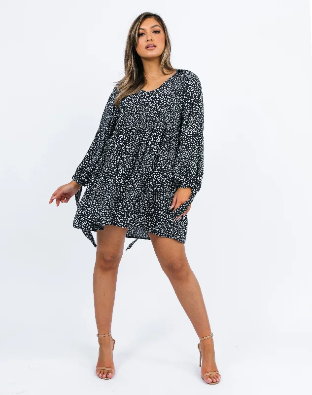Dress in Black and White Floral | Clementine