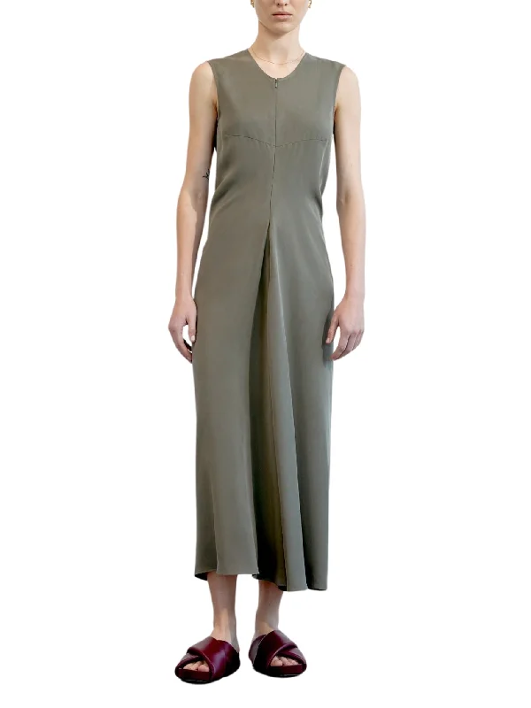 Addison Dress | Earthy Green