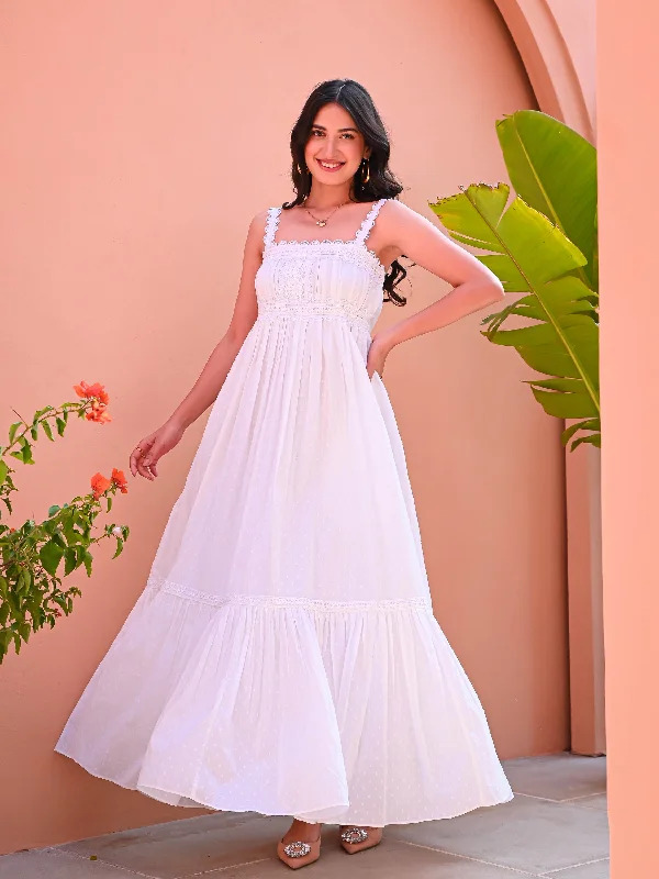 Classic White Tiered Dress