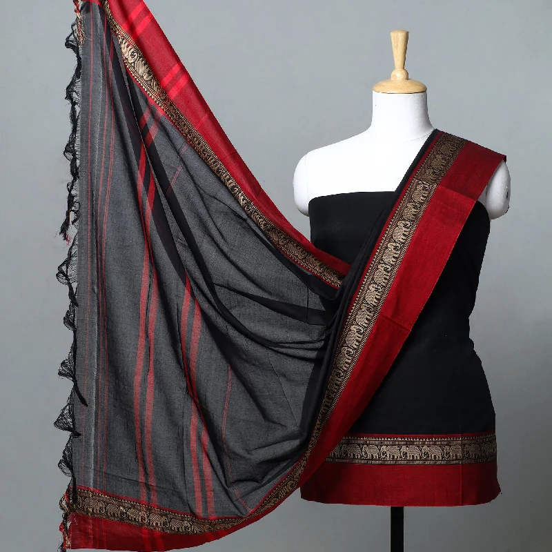 Black - 3pc Cotton Dharwad Dress Material 16