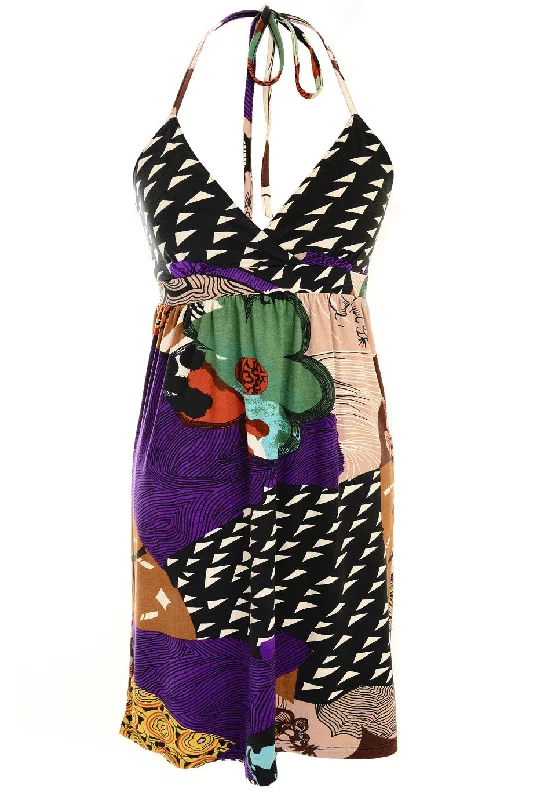 KIWI Printed Halterneck Dress