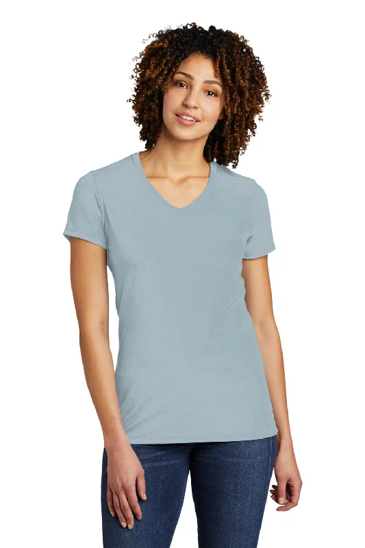 Allmade Womens Short Sleeve V-Neck T-Shirt - I Like You Blue Rayon Fabric Velvet Fabric Corduroy Fabric