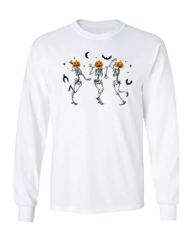Missy Dancing Bones Long Sleeve T-Shirt Mesh Blend Leather Blend Suede Blend