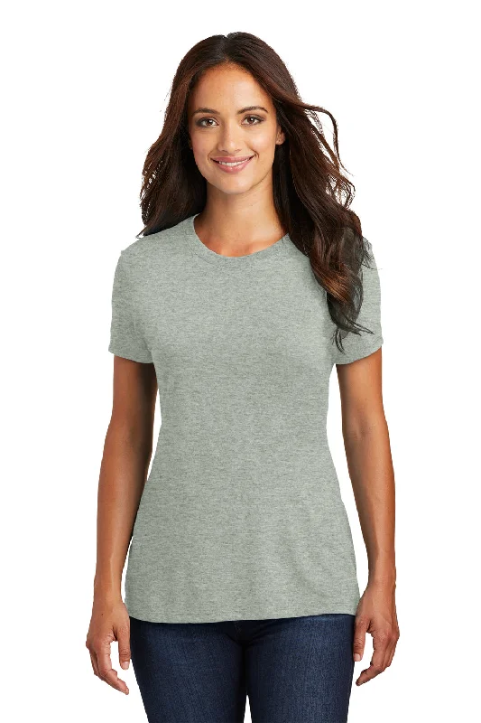 District Womens Perfect Tri Short Sleeve Crewneck T-Shirt - Heather Grey Rayon Velvet Corduroy