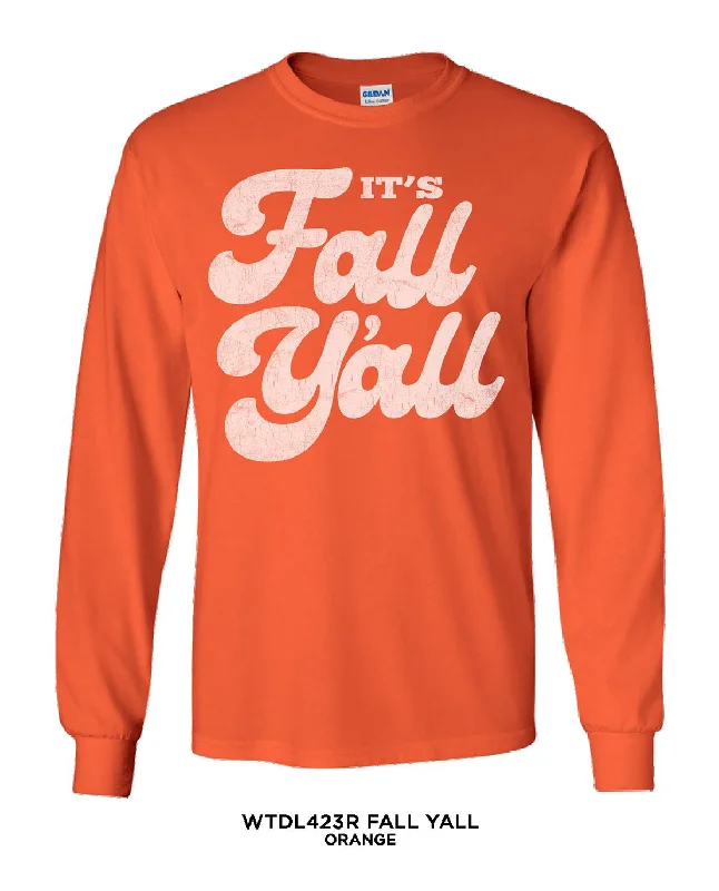 Missy Fall Y'all Long Sleeve T-Shirt Rayon Fabric Velvet Fabric Corduroy Fabric