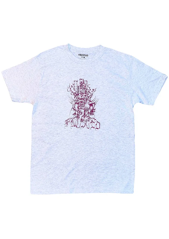 Frosted Honeyboy X City Dog Logo T-Shirt Mesh Blend Leather Blend Suede Blend