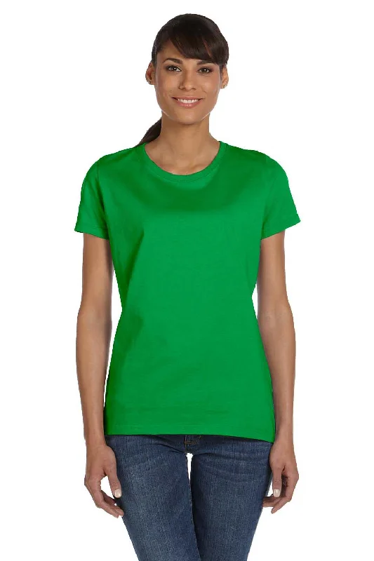Fruit Of The Loom Womens HD Jersey Short Sleeve Crewneck T-Shirt - Kelly Green Iron Safe Non-Iron Wrinkle Free