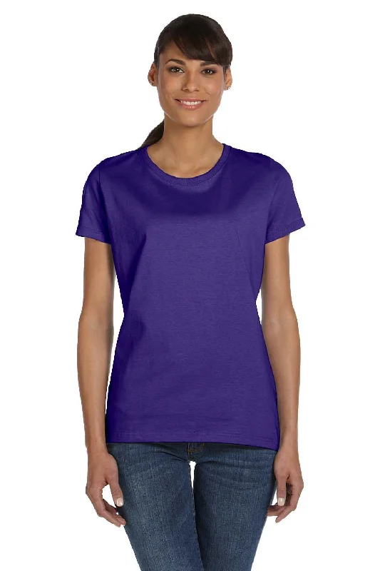 Fruit Of The Loom Womens HD Jersey Short Sleeve Crewneck T-Shirt - Purple - Closeout Real Fur Shearling Chenille