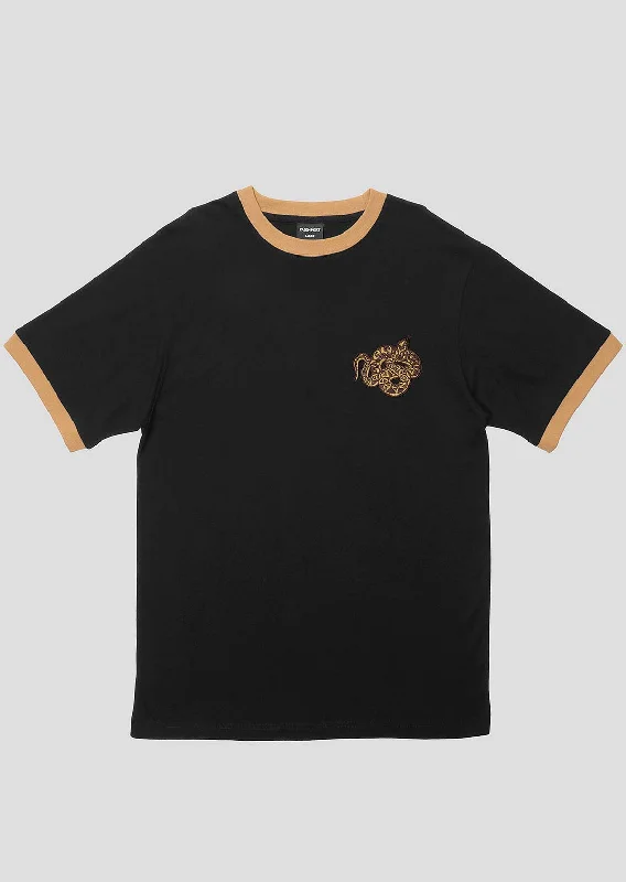Pass-Port Coiled T-Shirt Collared Crew Neck Turtle Neck