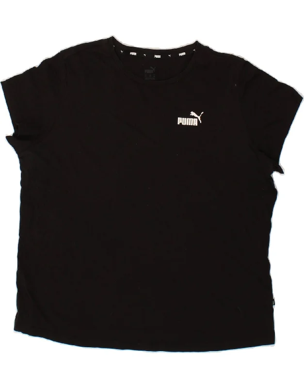 PUMA Womens T-Shirt Top UK 20 2XL Black Layered Multi-layer Single Layer