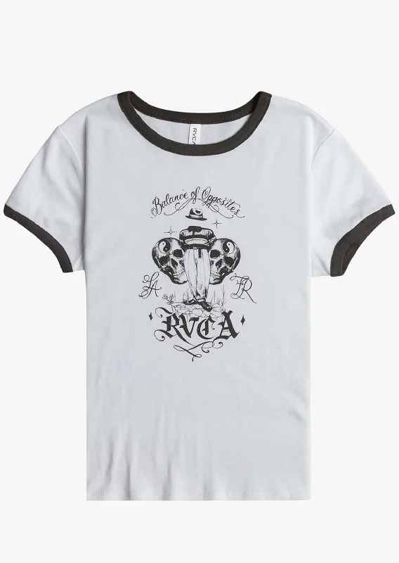 RVCA Women's Invisible Man T-Shirt Fleece Fabric Down Fabric Feather Fabric