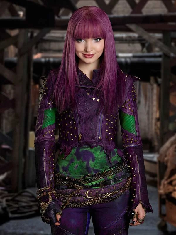 Descendants 2 Mal Deluxe Jacket Snapped Jacket Toggled Jacket Drawstring Jacket