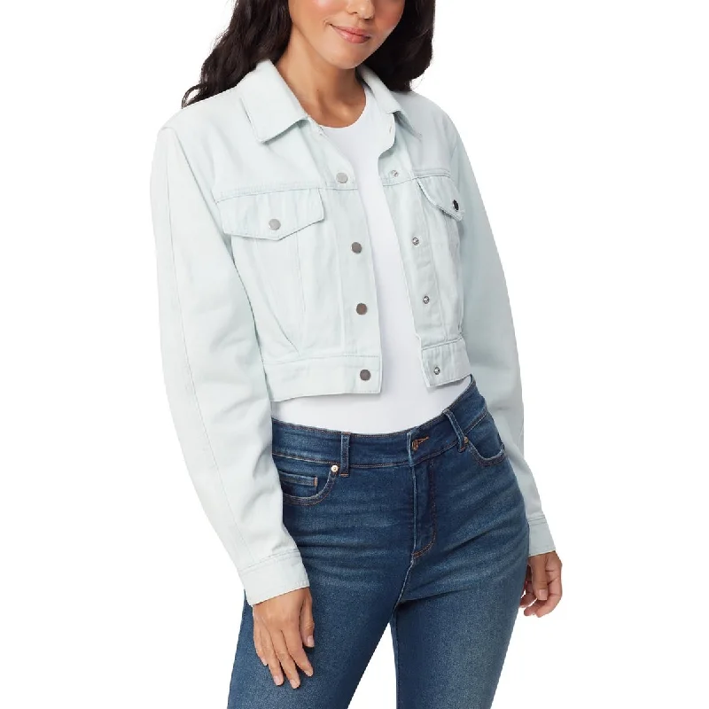 Gloria Vanderbilt Womens Crop Denim Denim Jacket Satin Jacket Silk Jacket Chiffon Jacket