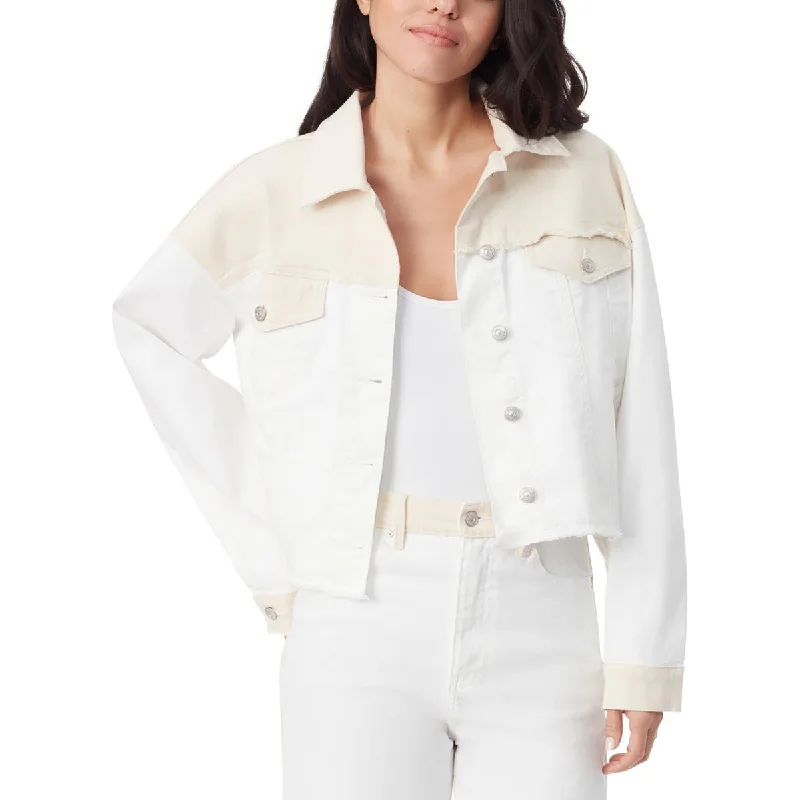 Gloria Vanderbilt Womens Jean Cropped Denim Jacket Collared Jacket Crew Neck Jacket Turtle Neck Jacket