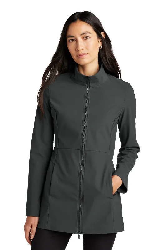 Mercer+Mettle Womens Faille Waterproof Full Zip Soft Shell Jacket - Anchor Grey Herringbone Jacket Houndstooth Jacket Plaid Jacket