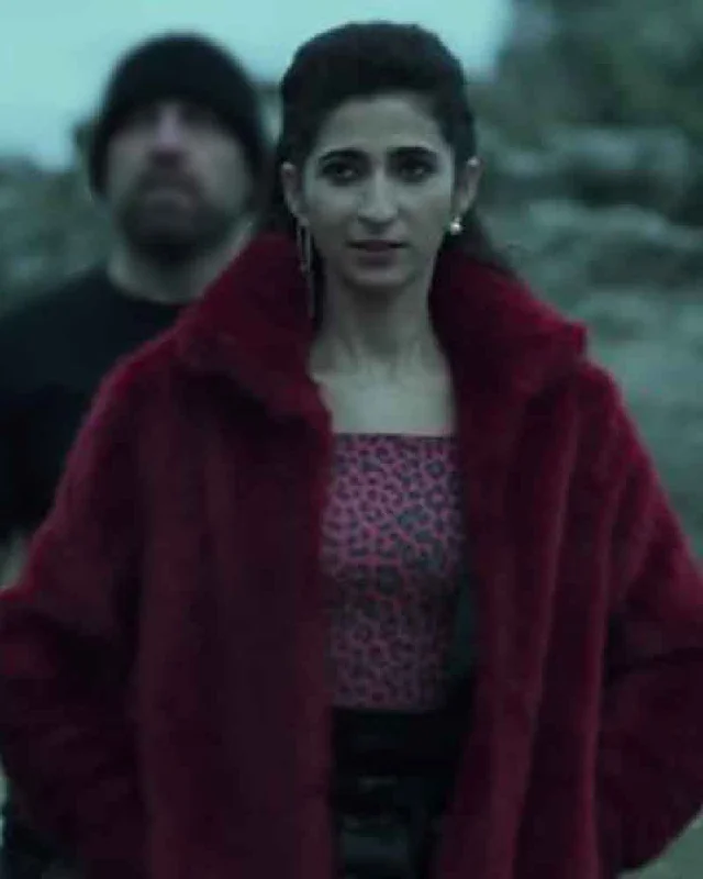 Money Heist Nairobi Maroon Jacket Satin Fabric Silk Fabric Chiffon Fabric