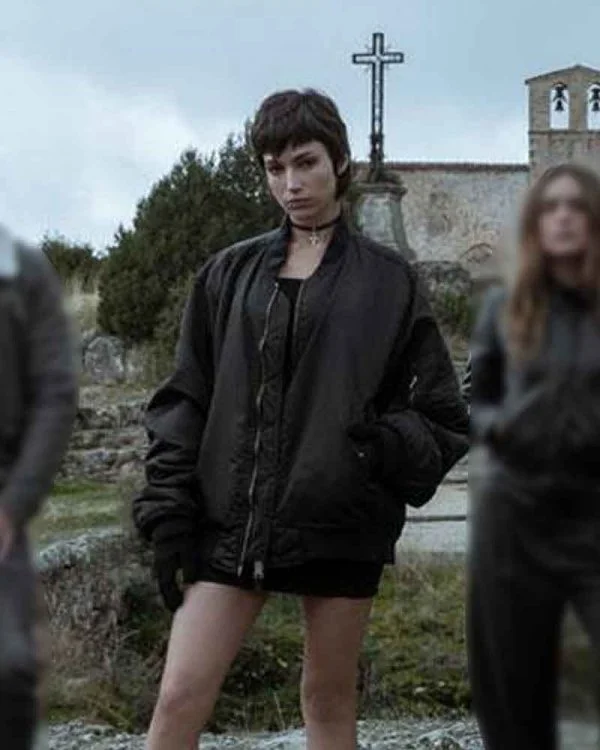 Money Heist Tokio Bomber Jacket Hoodie Zip-Up Jacket Button-Up Jacket