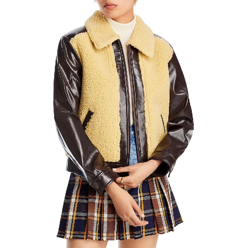 Mother Womens Sherpa Bomber Jacket Rayon Jacket Velvet Jacket Corduroy Jacket