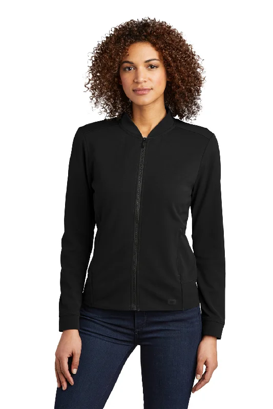Ogio Womens Hinge Full Zip Jacket - Blacktop Herringbone Jacket Checkered Jacket Solid Jacket