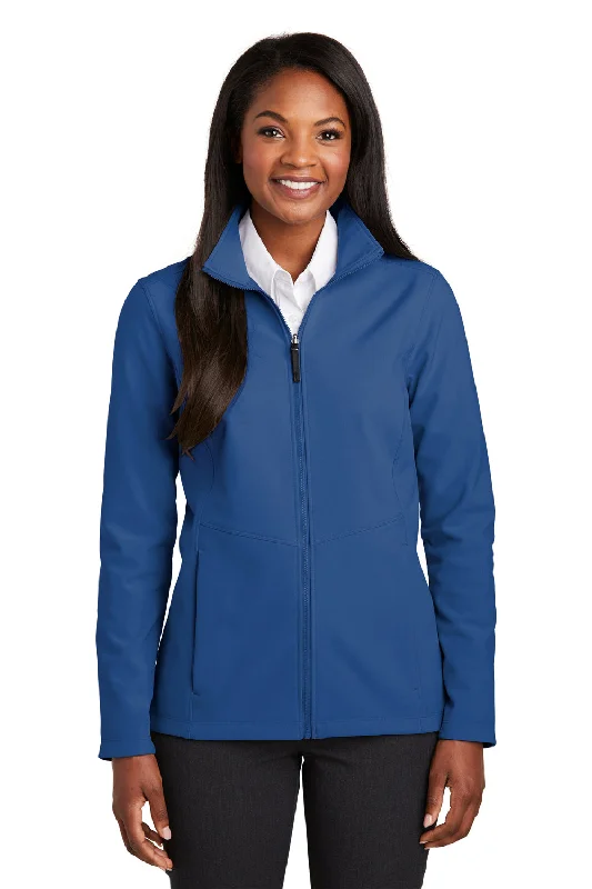 Port Authority Womens Collective Wind & Water Resistant Full Zip Jacket - Night Sky Blue Appliqued Jacket Beaded Jacket Sequined Jacket