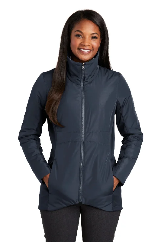 Port Authority Womens Collective Wind & Water Resistant Full Zip Jacket - River Navy Blue Nylon Jacket Polyester Jacket Spandex Jacket