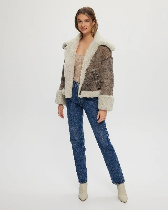 Select Shearling Lamb Jacket Anorak Shell Jacket Lightweight Jacket