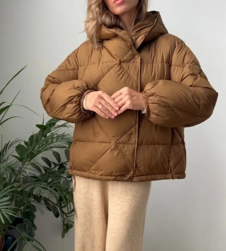 Stylish Women's Lightweight Duck Down Jacket – Perfect for Chilly Days Striped Jacket Polka Dot Jacket Floral Jacket