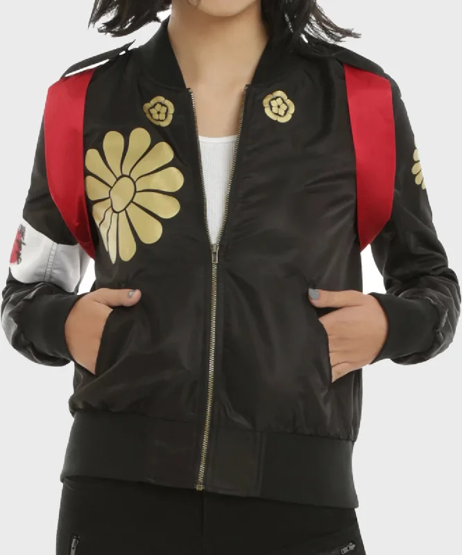 Suicide Squad Katana Jacket Denim Fabric Leather Fabric Suede Fabric