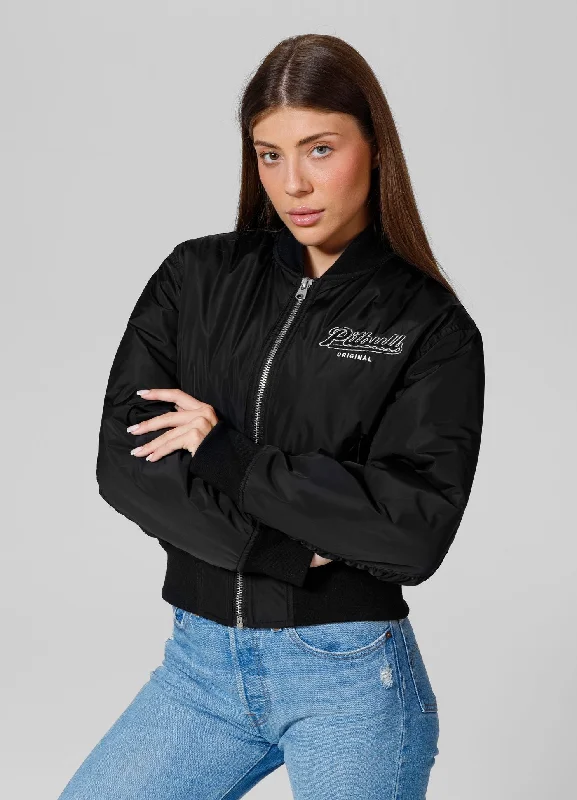 Women's bomber jacket Angel - Black Embroidered Jacket Appliqued Jacket Beaded Jacket