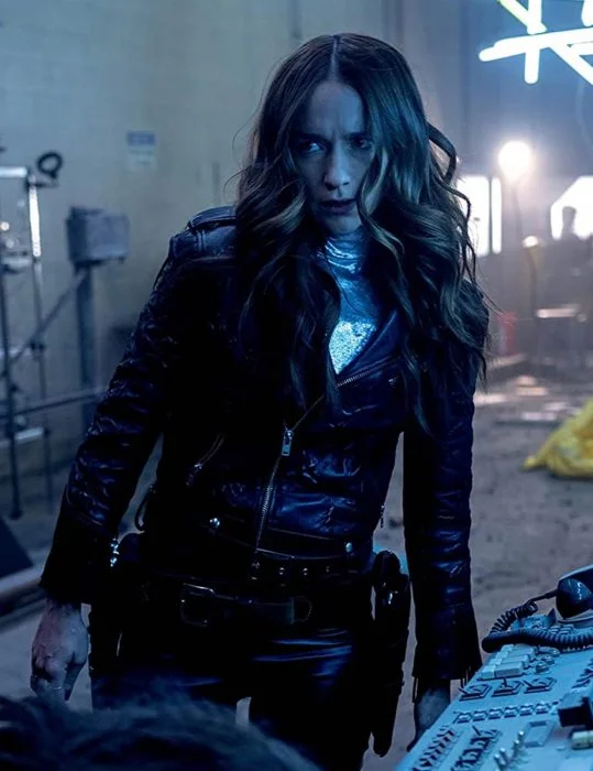 Wynonna Earp Season 04 Melanie Scrofano Jacket Collared Jacket Crew Neck Jacket Turtle Neck Jacket