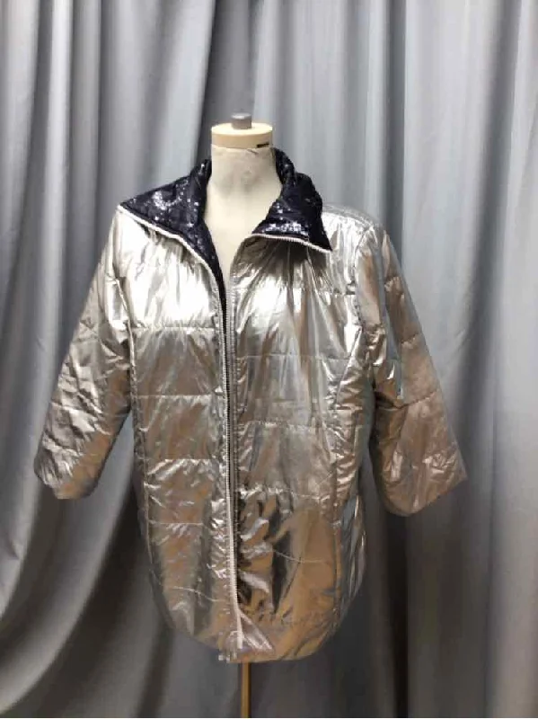 CHICOS SIZE 16 Ladies COAT Belted Wool Overcoat