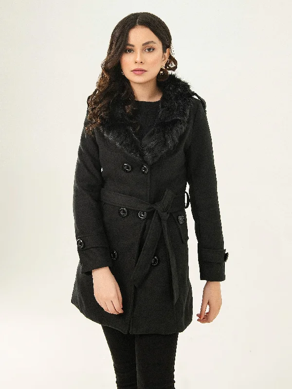 Faux Fur Coat Stretch Fit Moto Jacket