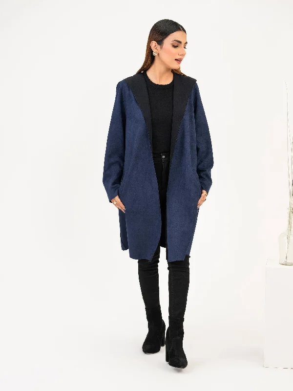 Suede Coat Luxury Cashmere Wrap