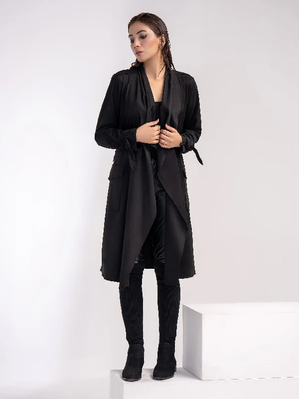 Suede Coat Soft Thermal Overcoat