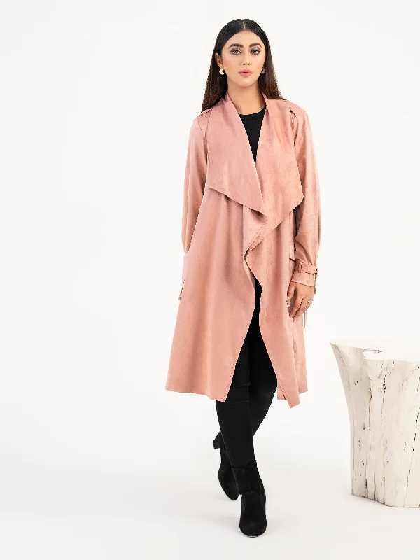Suede Coat Fitted Faux Suede Blazer