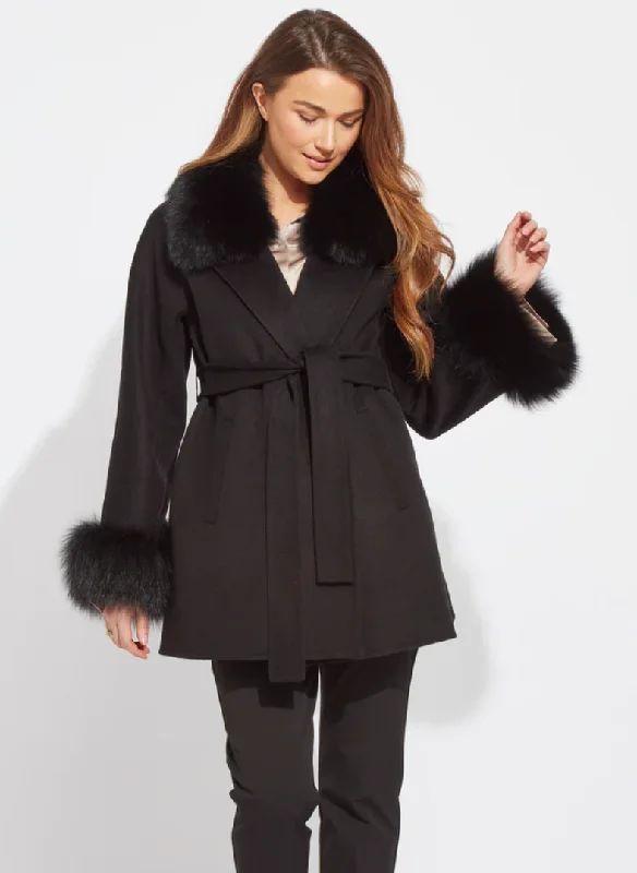 Lugano Cashmere Coat - Black Soft Thermal Overcoat