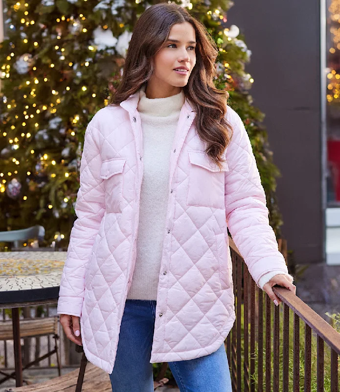 Quilted Coat Casual Open-Front Coat