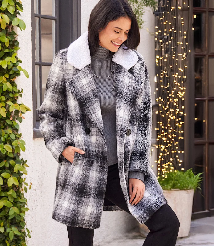 Shearling Collar Coat Classic Riding Jacket