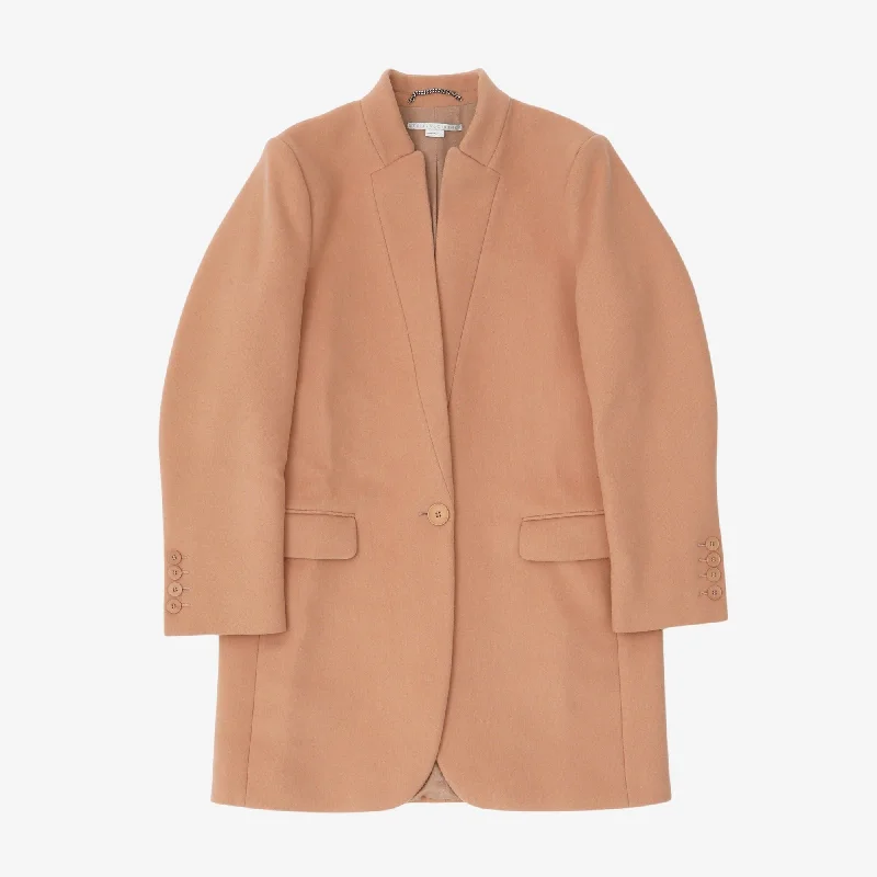 Wool Coat Hooded Raincoat Women