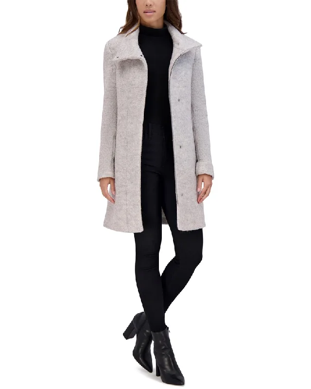 Andrew Marc Verda Wool-Blend Coat Recycled Down Jacket