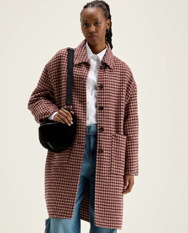Bellerose Joanne Long Wool Coat Soft Cashmere Wrap