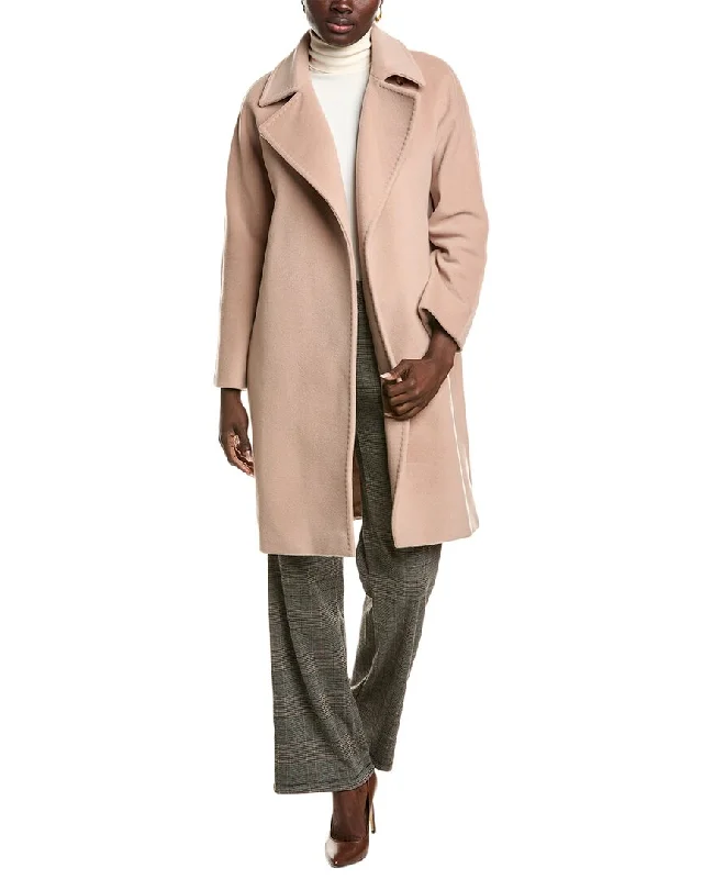Max Mara Estella Wool & Cashmere-Blend Coat Open-Knit Duster Coat