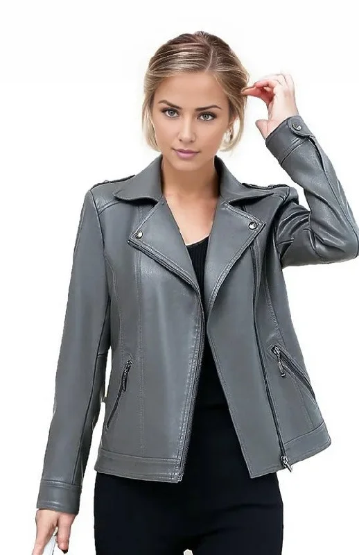Tina Women Real SheepSkin Leather Coat Waterproof Hiking Jacket