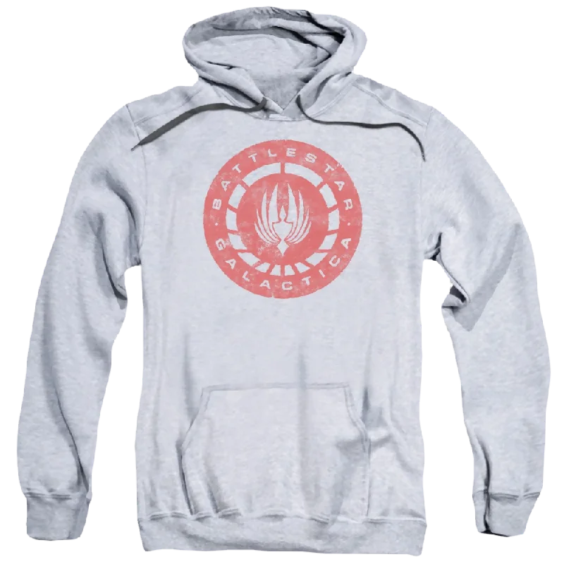 Battlestar Galactica (2004) Eroded Logo - Pullover Hoodie Alpaca Blend Soft