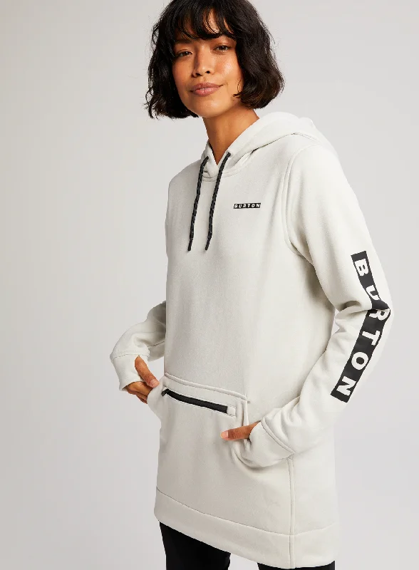 Burton Womens Oak Long Pullover Hoodie Deep Neck Pullover