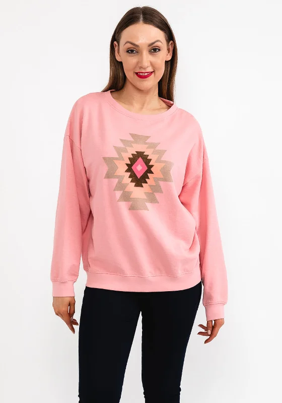 Costamani Boho Tribal Felt Sweatshirt, Peach/Army Combo Hoodie with Strings Custom Fit Adjustable